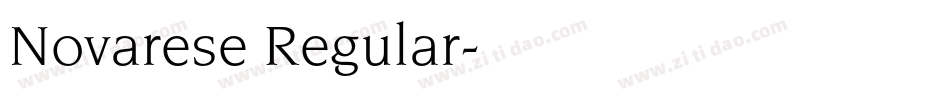 Novarese Regular字体转换